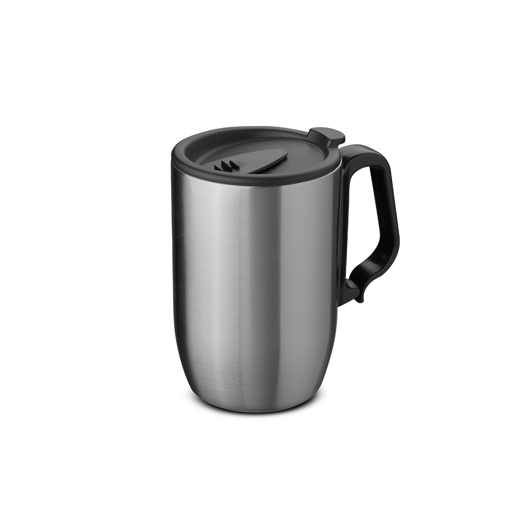 Caneca Térmica em Aço Inox — cor Prata