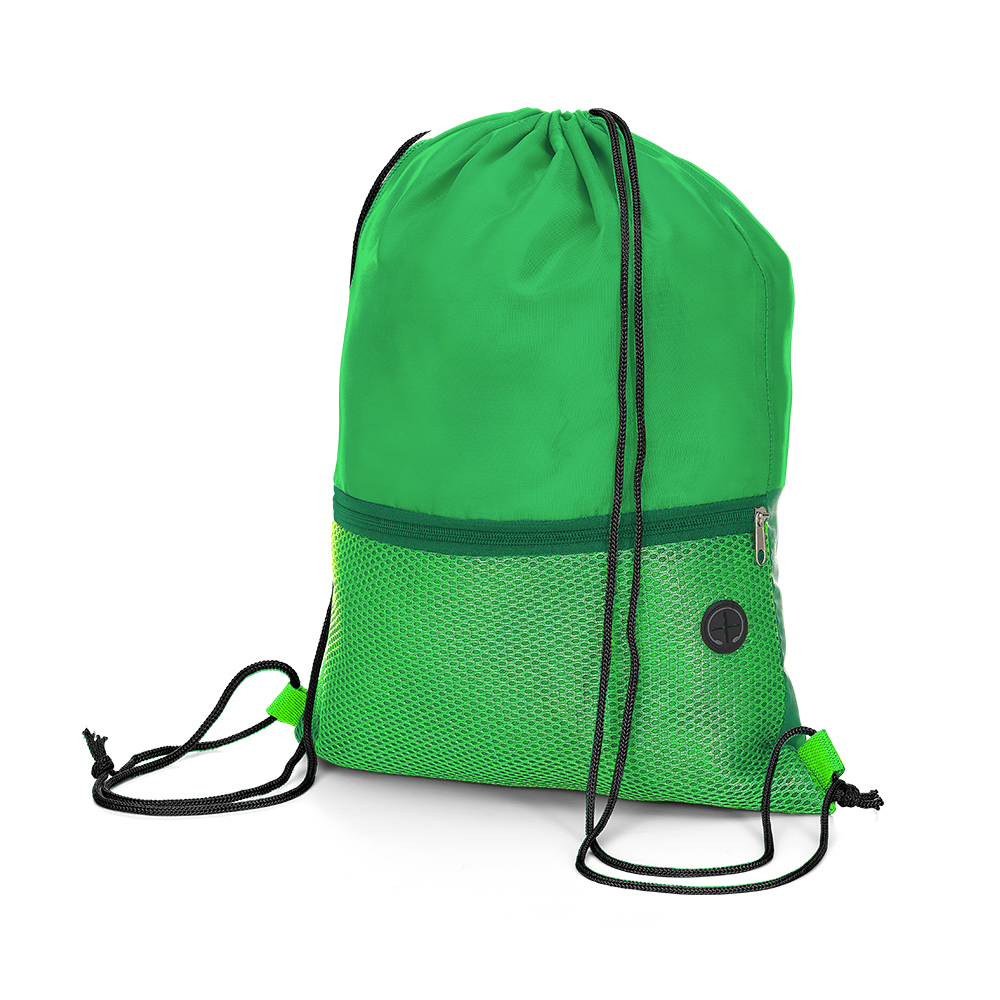 Sacola/mochila Poliéster 210d (43x32cm) — cor Verde