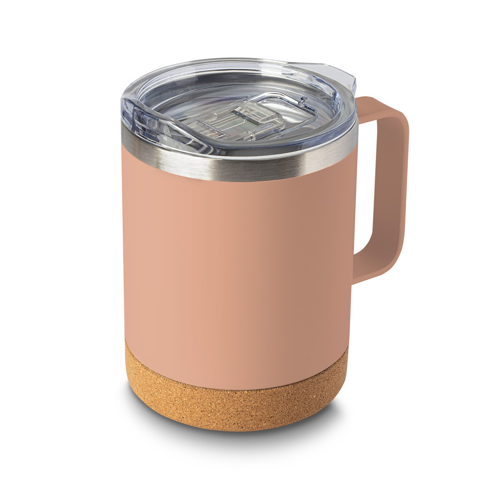 Caneca Térmica em Aço Inox — cor Pêssego