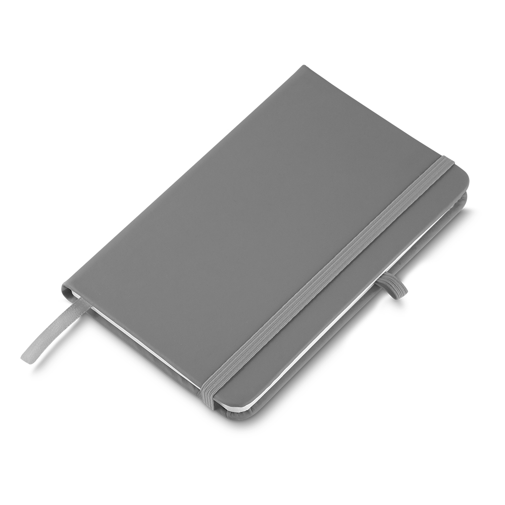 Caderno A6 Capa em Pu (14x9cm) — cor Cinza