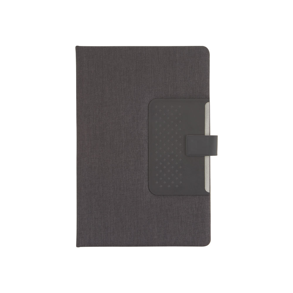 Caderno Capa em Poliéster — cor Preto