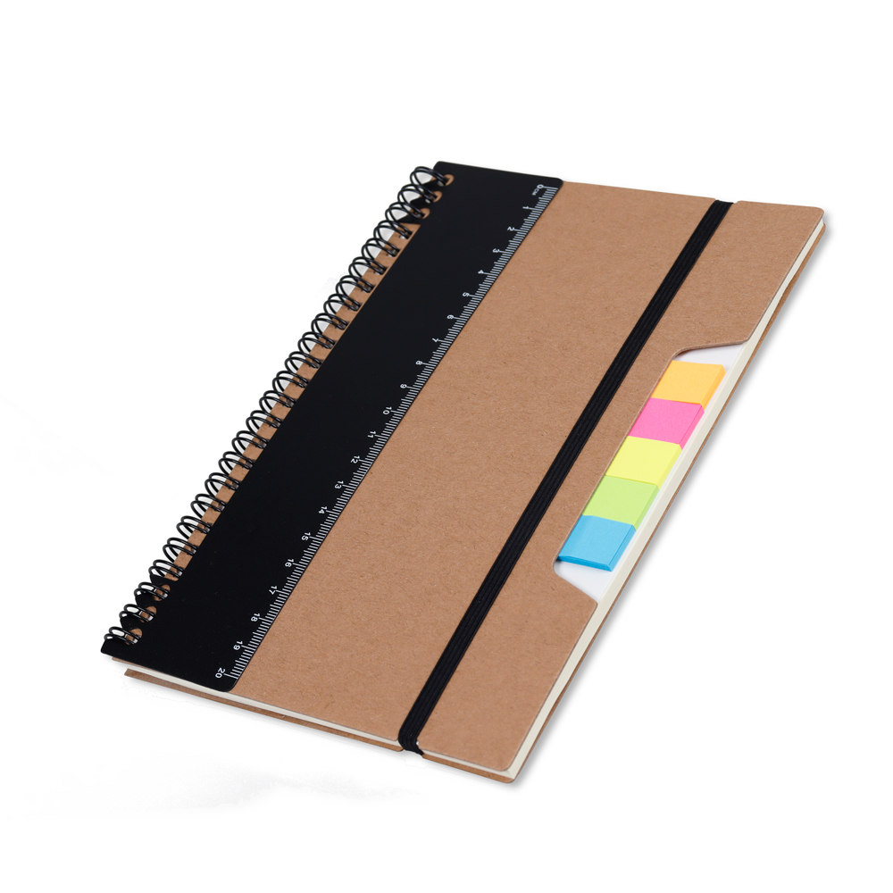Caderno A5 Capa em Papel Kraft — cor Preto