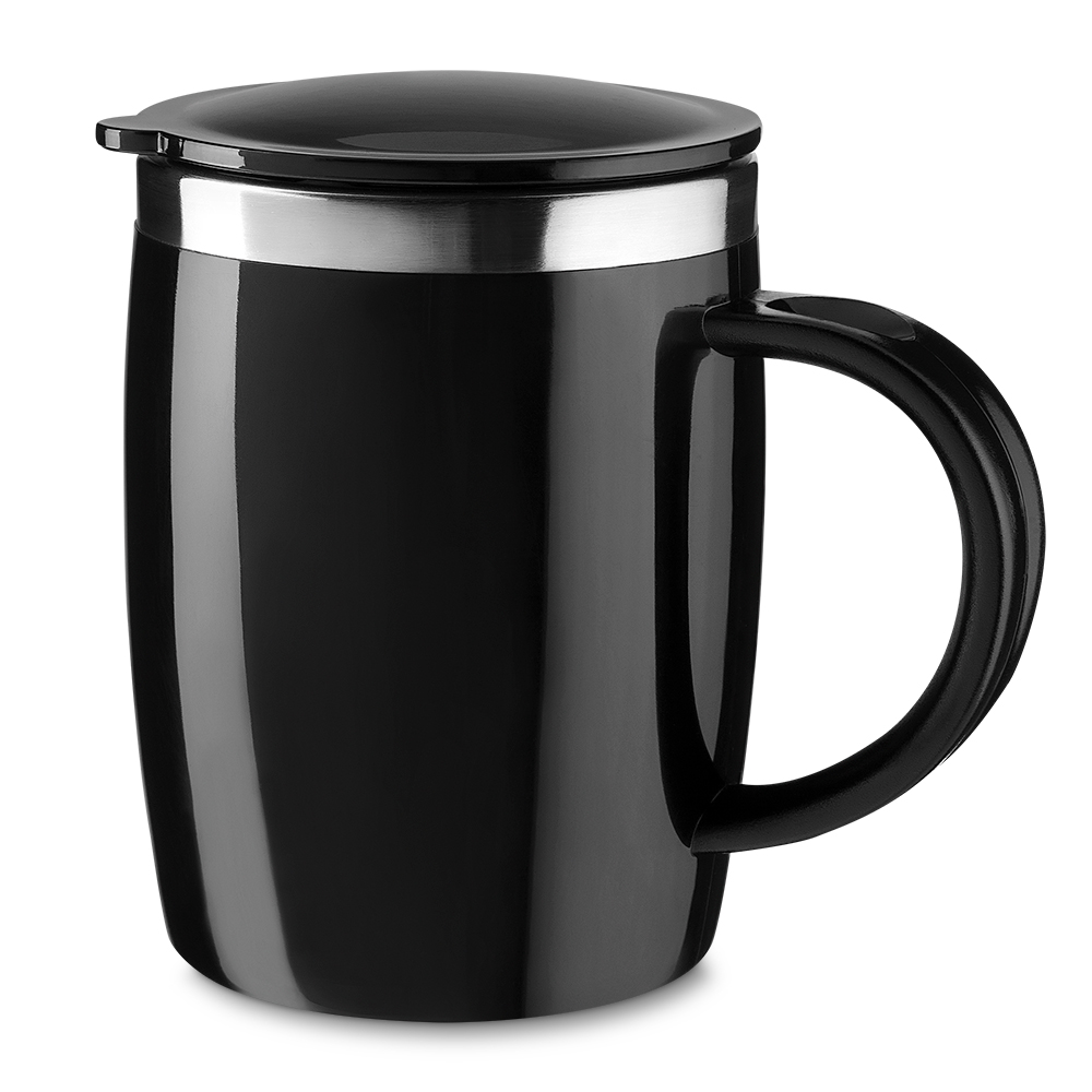 Caneca Plástica Pp — cor Preto