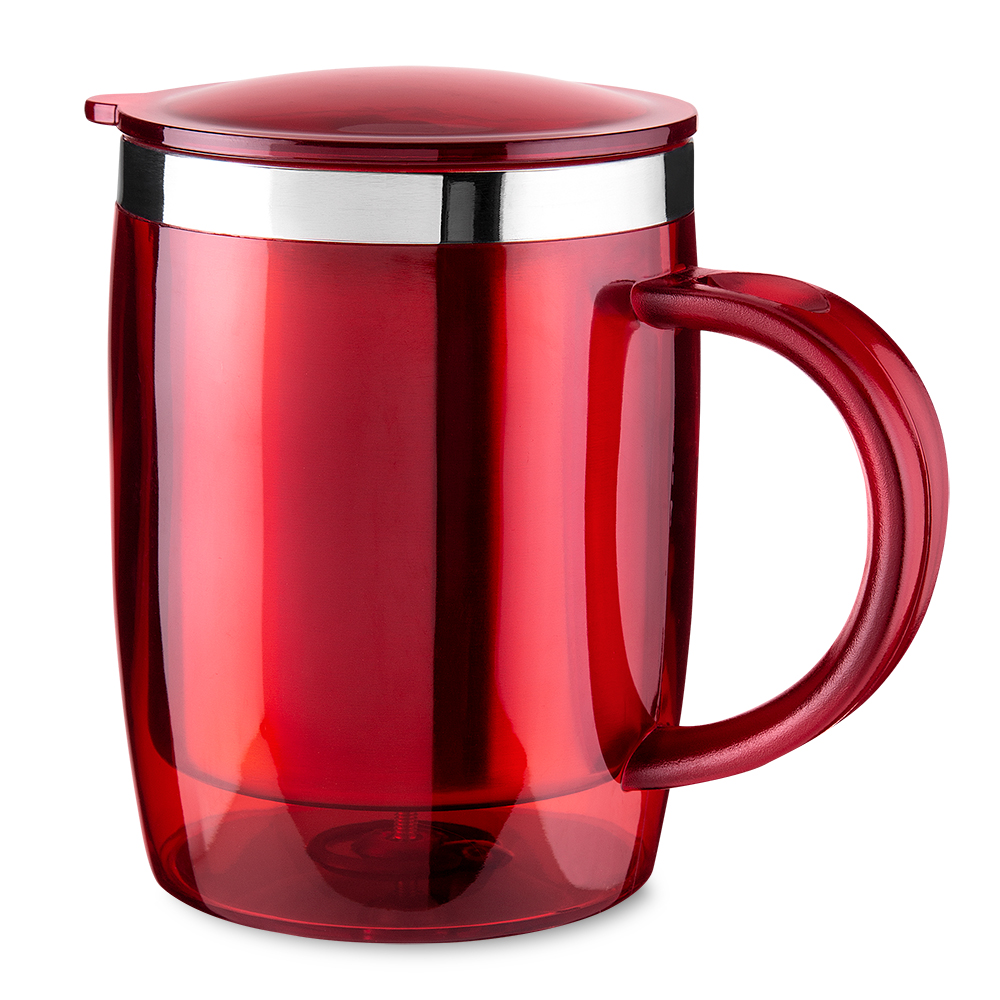 Caneca Plástica Pp — cor Vermelho