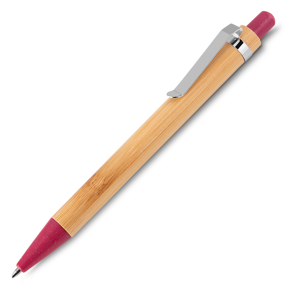 Caneta Bambu — cor Vermelho