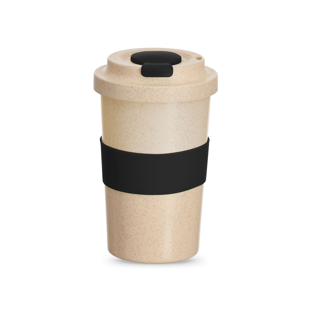 Copo Fibra de Bambu — cor Preto