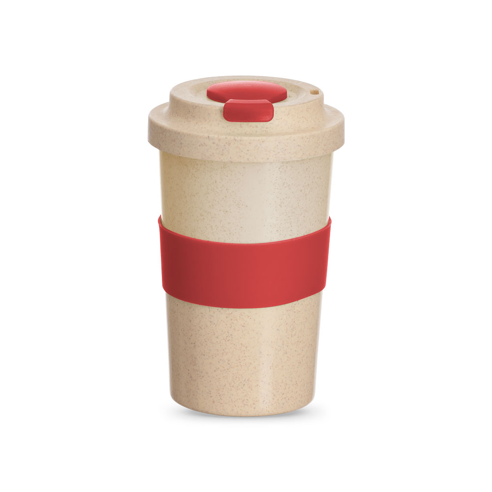 Copo Fibra de Bambu — cor Vermelho