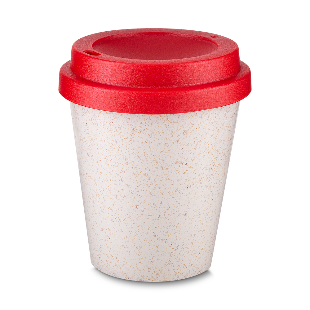Copo Fibra de Arroz de 350ml — cor Vermelho
