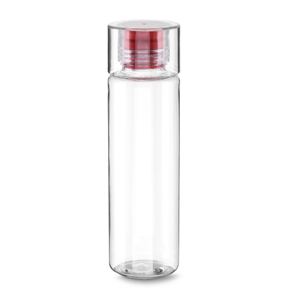 Garrafa Plástica de 600ml — cor Vermelho