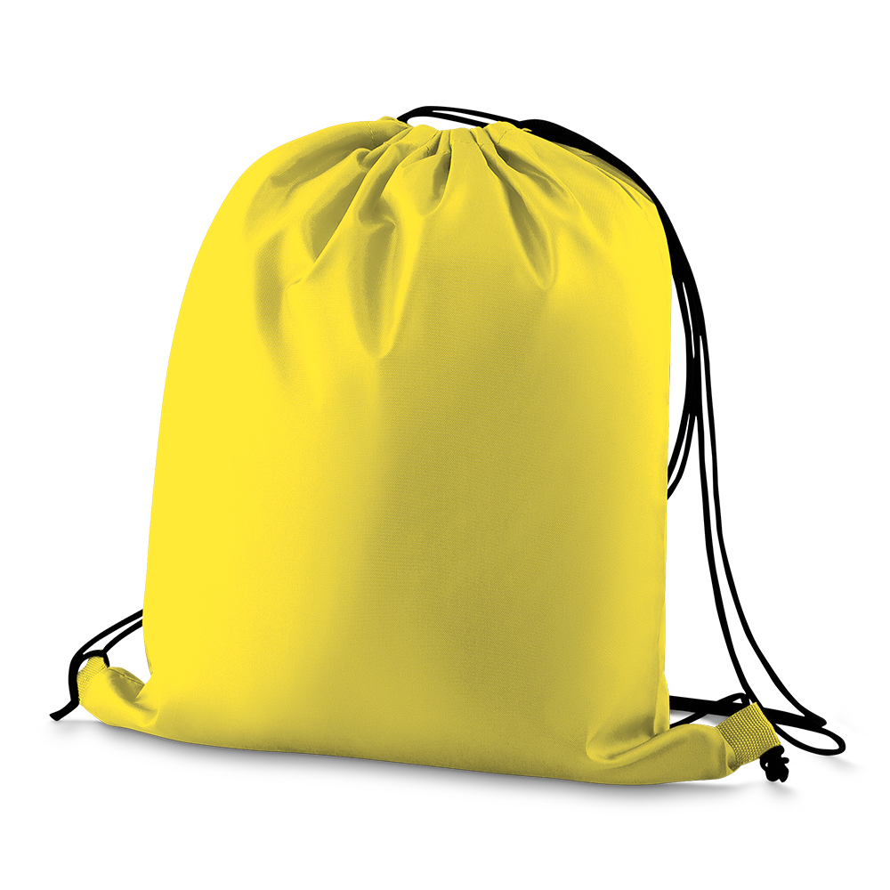 Sacola/mochila Poliéster 210d (40x35cm) — cor Amarelo