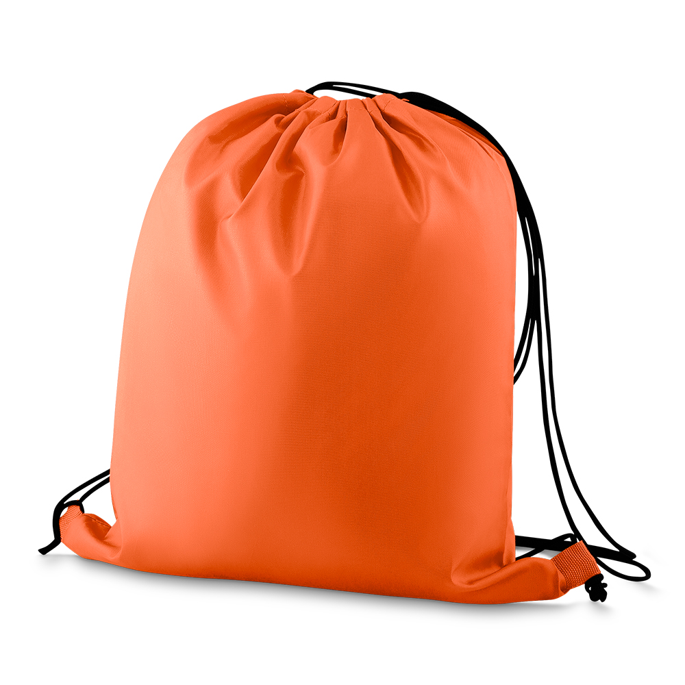 Sacola/mochila Poliéster 210d (40x35cm) — cor Laranja