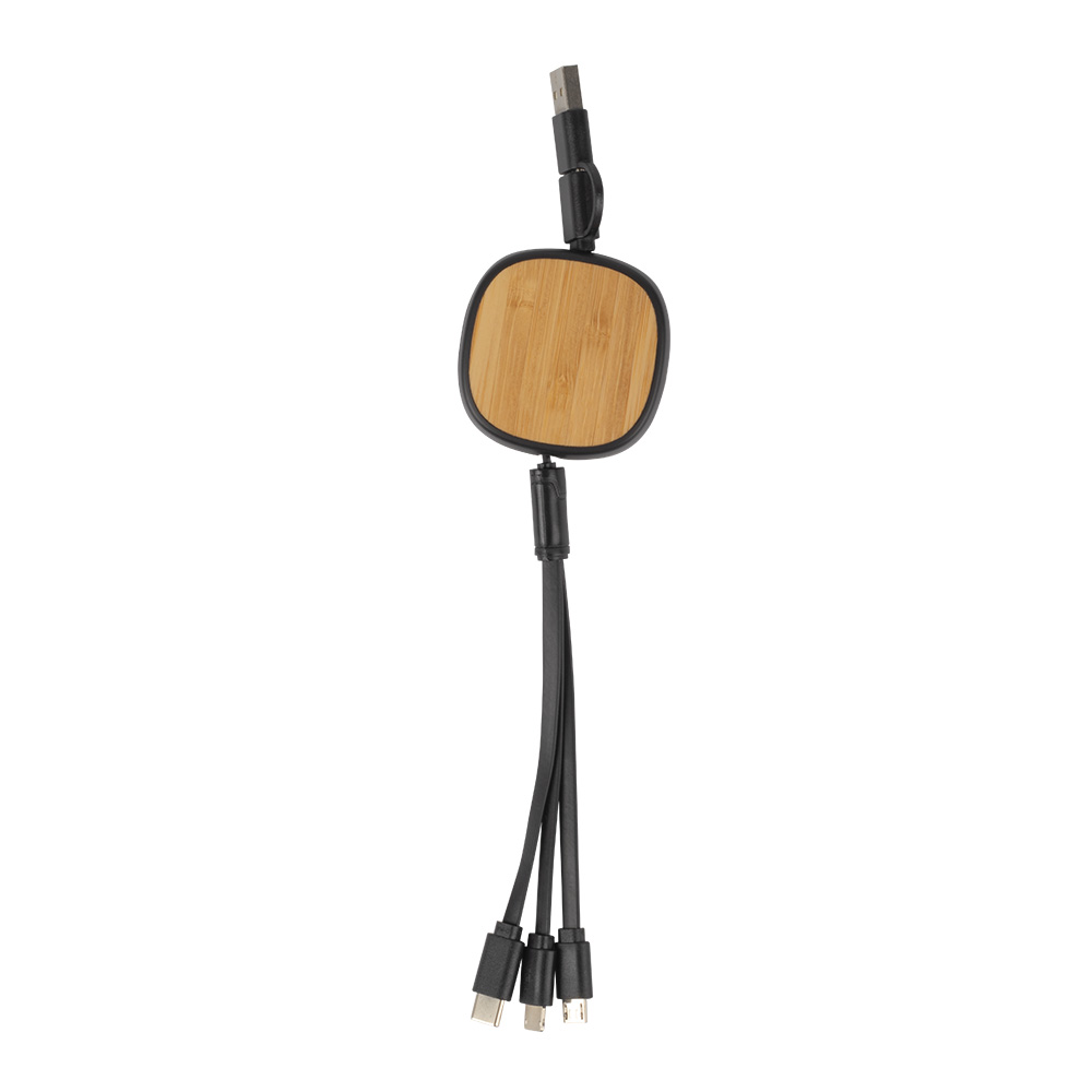 Cabo para Carregamento 3 em 1 — cor Preto