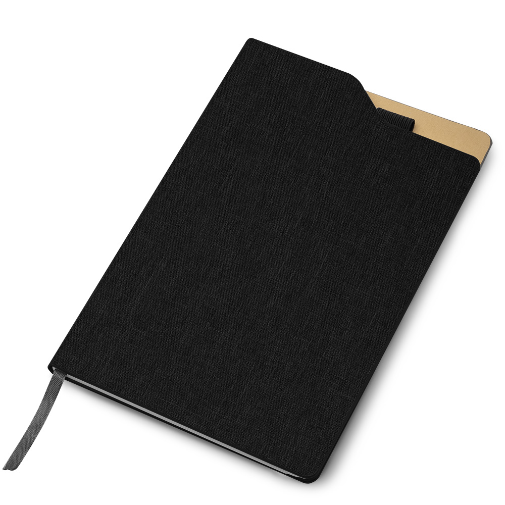 Caderno A5 Capa em Rpet — cor Preto