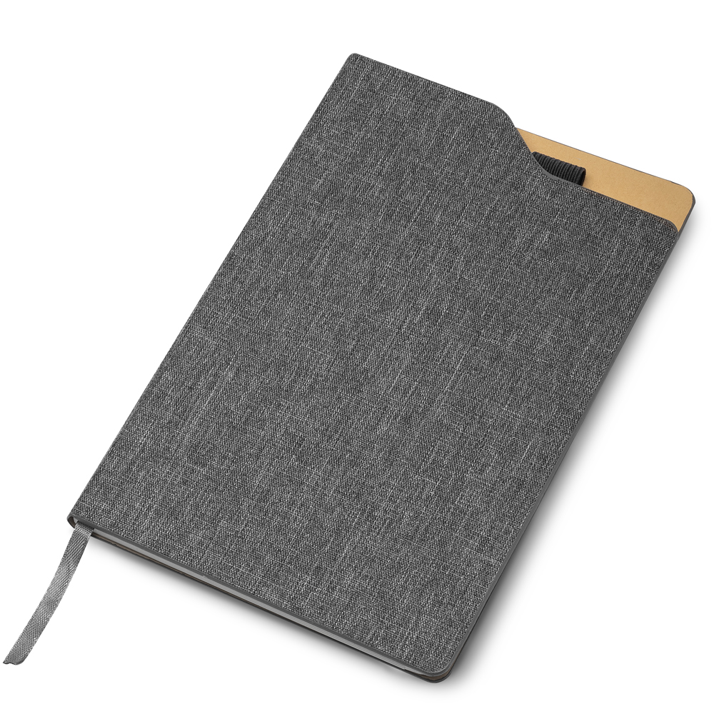 Caderno A5 Capa em Rpet — cor Cinza