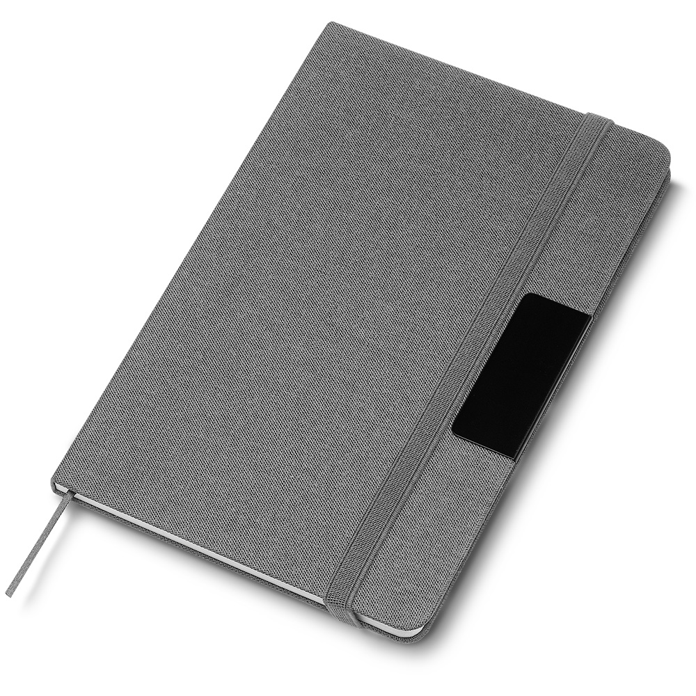 Caderno A5 Capa em Rpet — cor Cinza