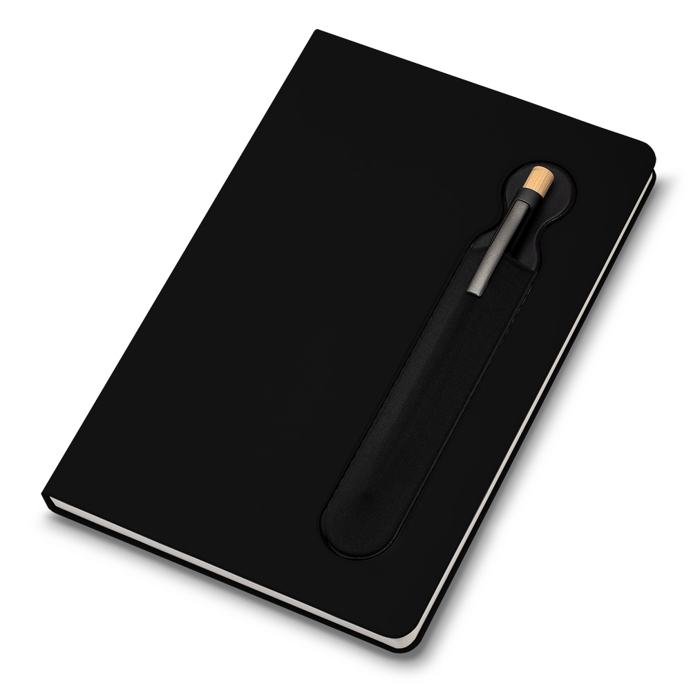Caderno A5 Capa em Pu — cor Preto
