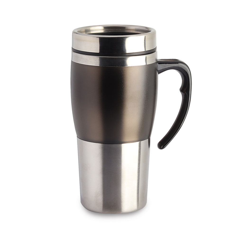 Caneca em Aço Inox — cor Preto