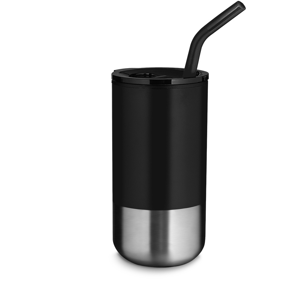 Copo Aço Inox — cor Preto