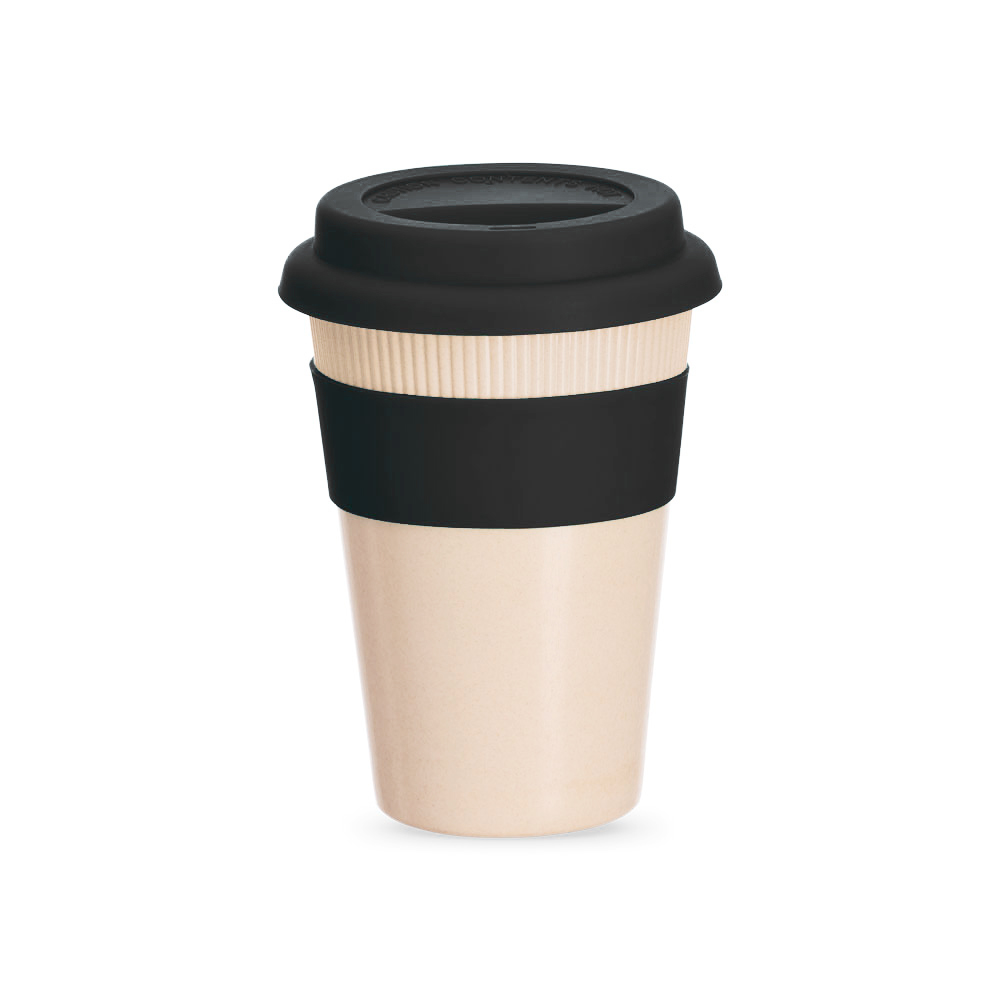 Copo Fibra de Bambu — cor Preto