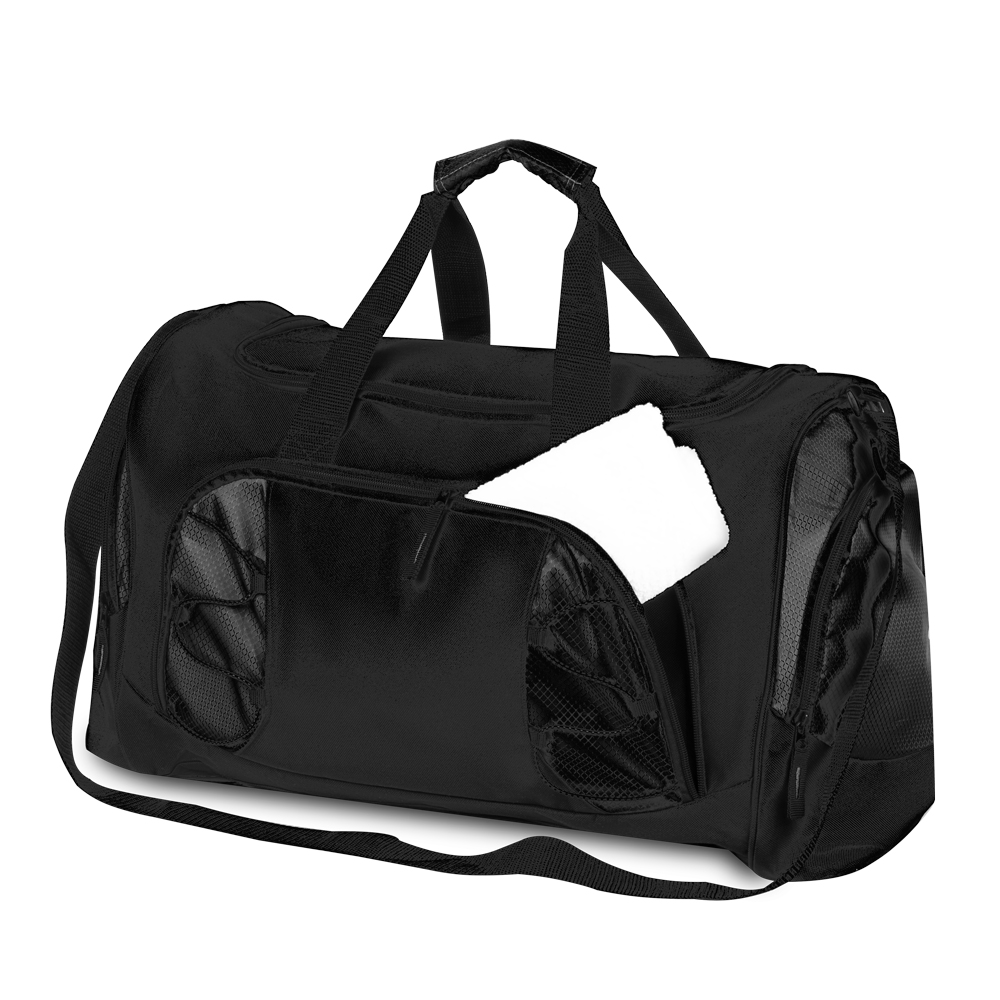 Mala Esportiva em Poliéster 600d — cor Preto