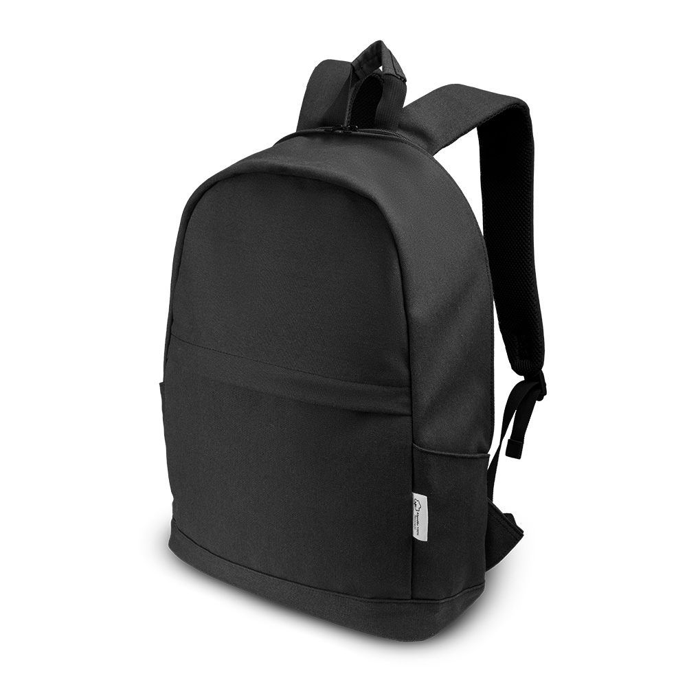 Mochila para Notebook em Algodão Reciclado 340 G/m2 — cor Preto