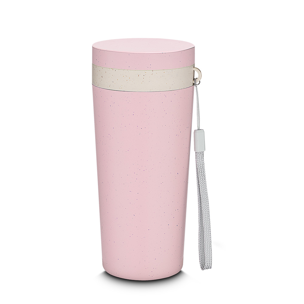 Copo Plástico em Fibra de Trigo — cor Rosa Claro