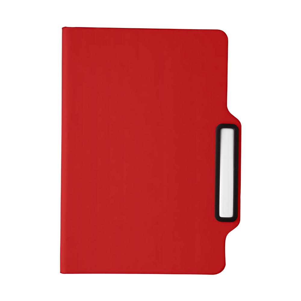 Caderno A5 Capa em Pu c/ Caneta — cor Vermelho
