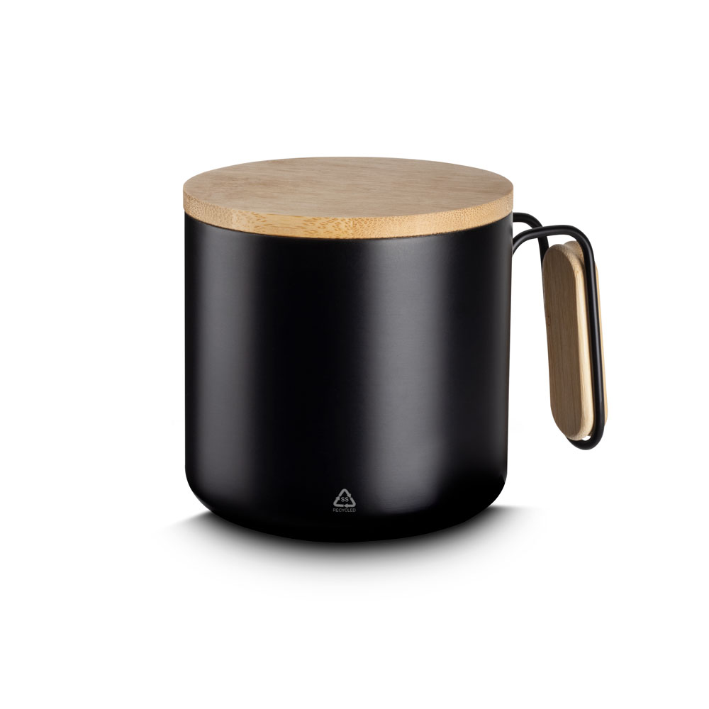 Caneca Térmica em Aço Inox — cor Preto