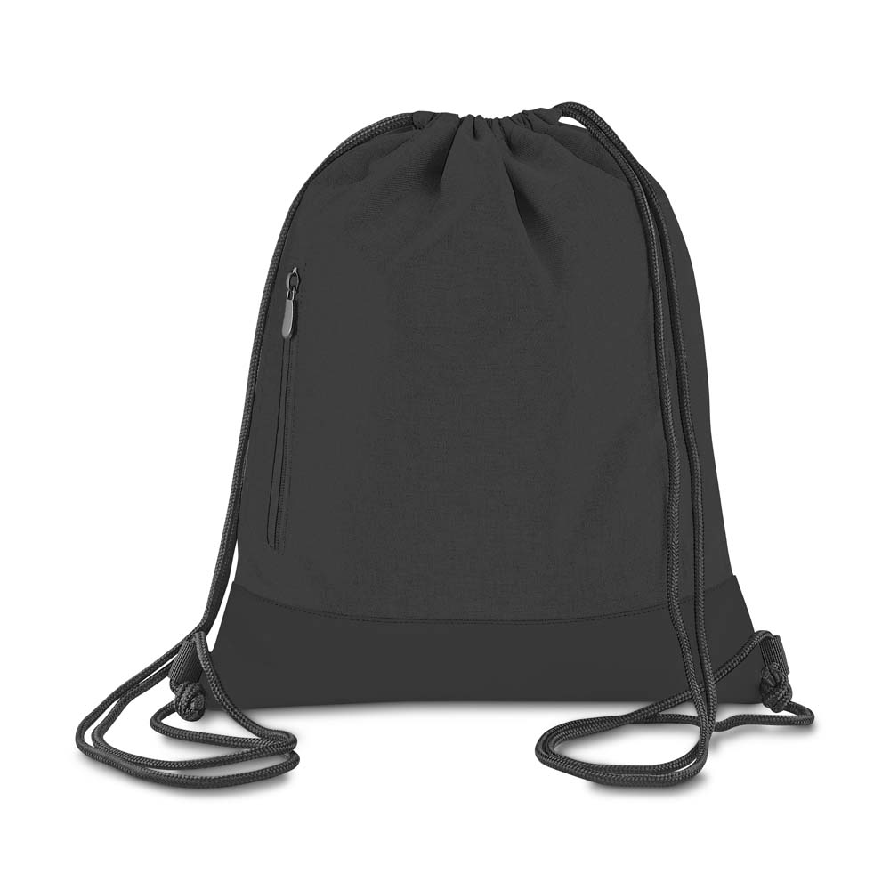 Sacola/mochila Poliéster 210d e Pu (43x35cm) — cor Preto