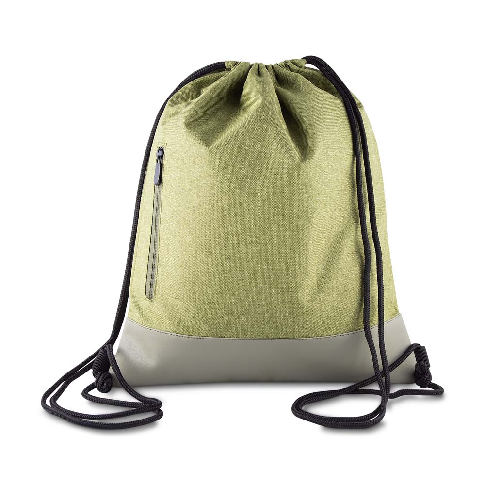 Sacola/mochila Poliéster 210d e Pu (43x35cm) — cor Verde
