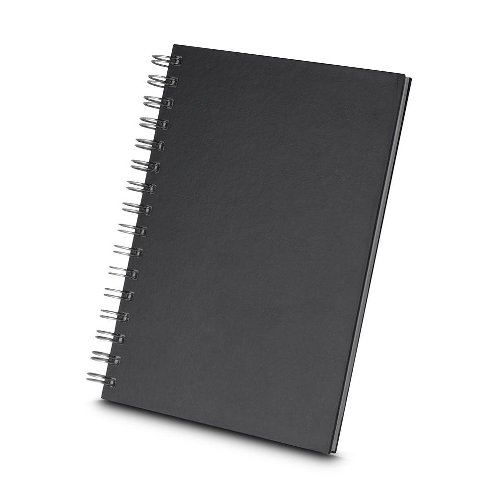 Caderno A5 Capa Dura Percalux — cor Preto
