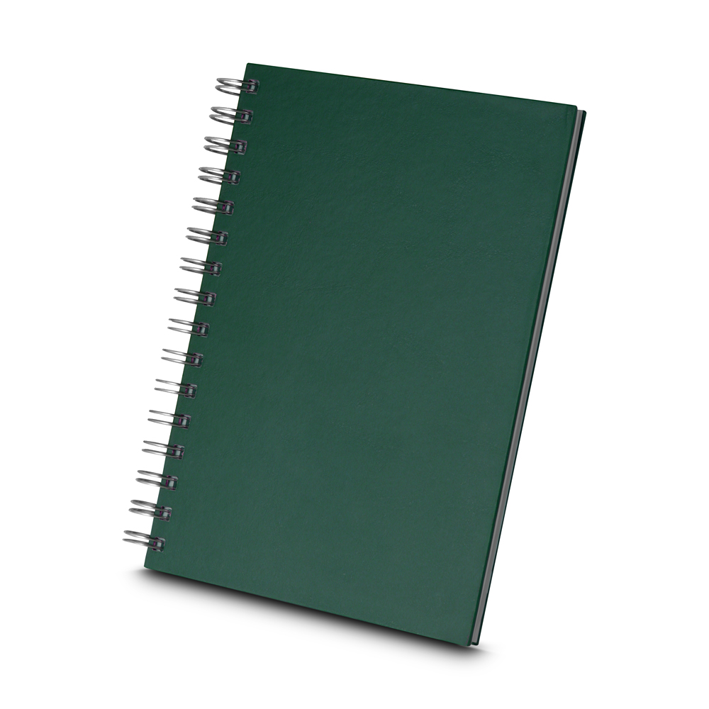 Caderno A5 Capa Dura Percalux — cor Verde