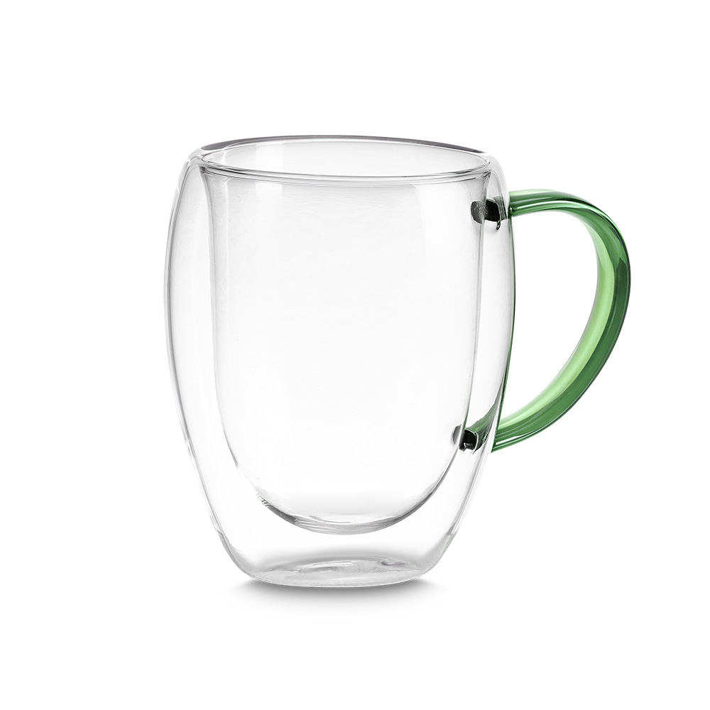 Caneca de Vidro Borossilicato — cor Verde