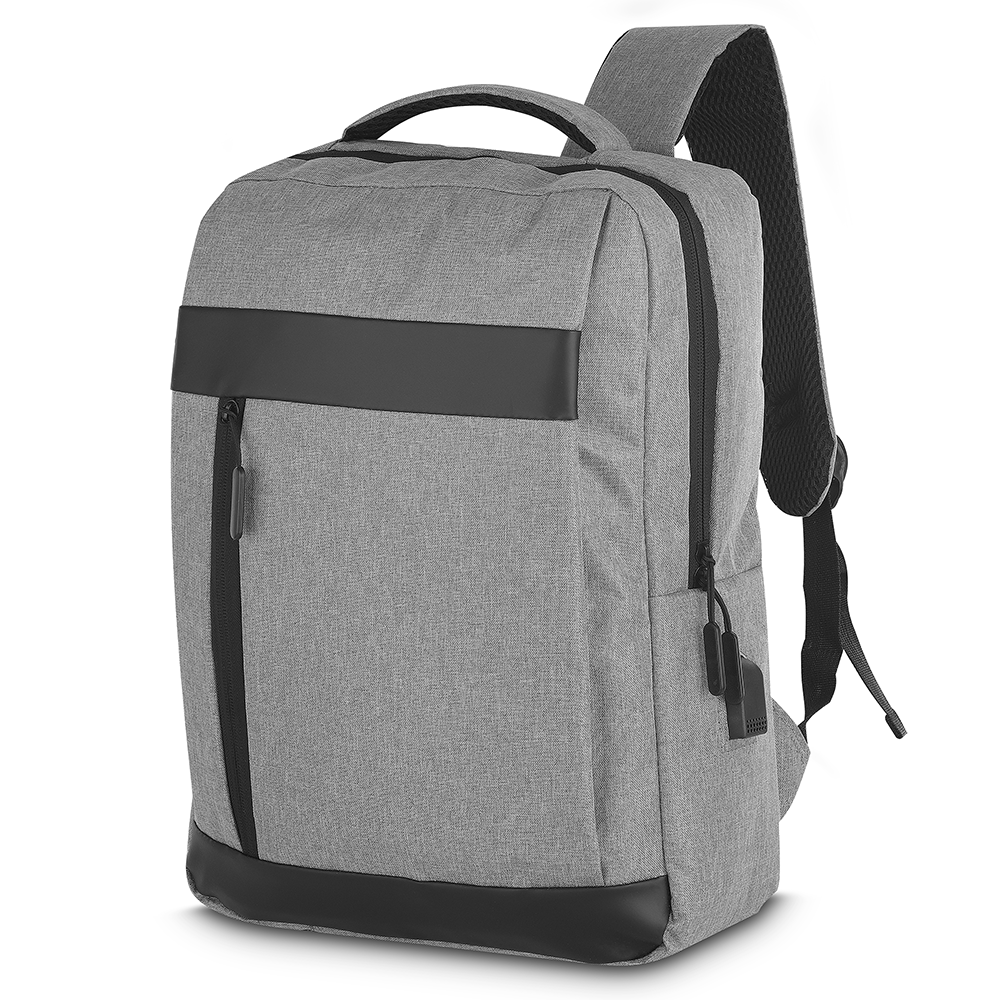Mochila para Notebook em Poliéster 600d — cor Cinza