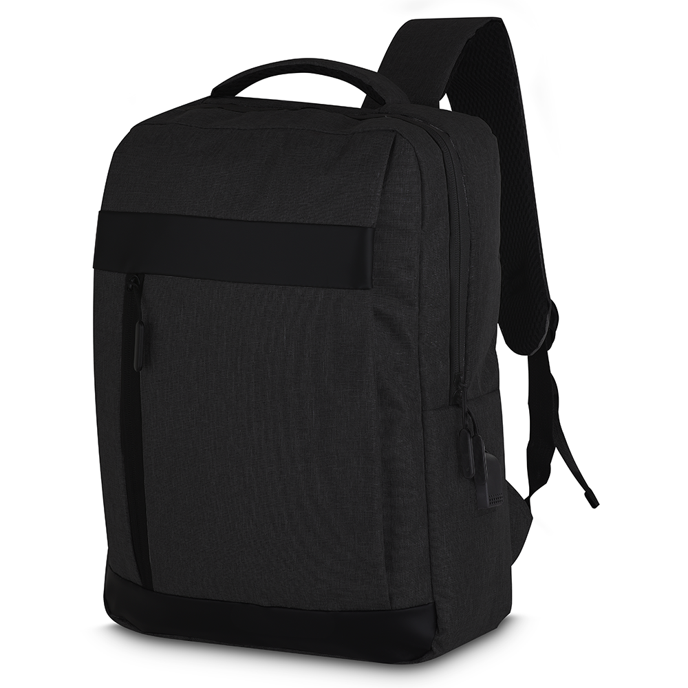 Mochila para Notebook em Poliéster 600d — cor Preto