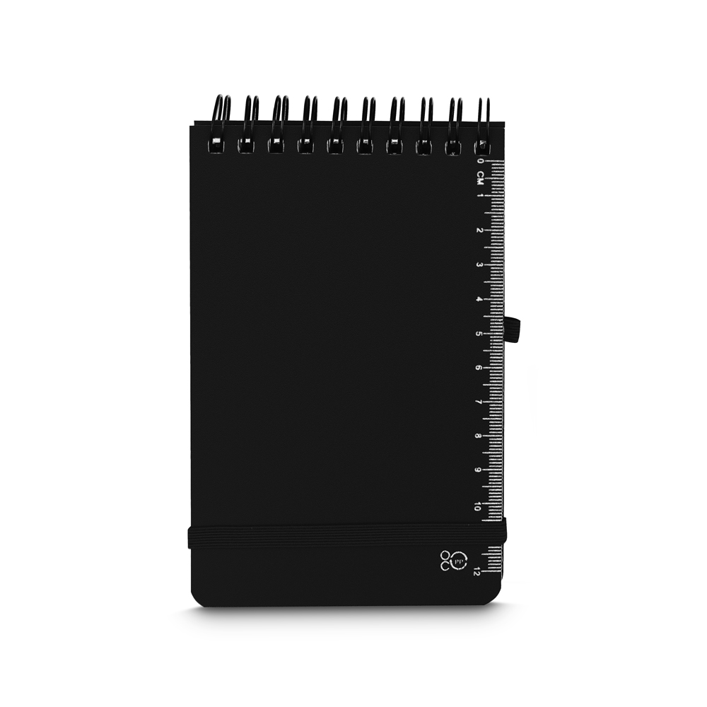Mini Caderno A6 Capa em Pp — cor Preto
