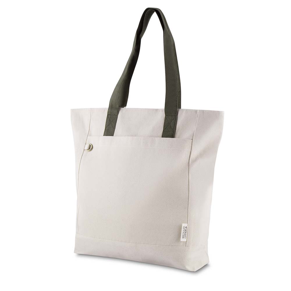 Sacola em Algodão Reciclado 280g/m² — cor Oliva