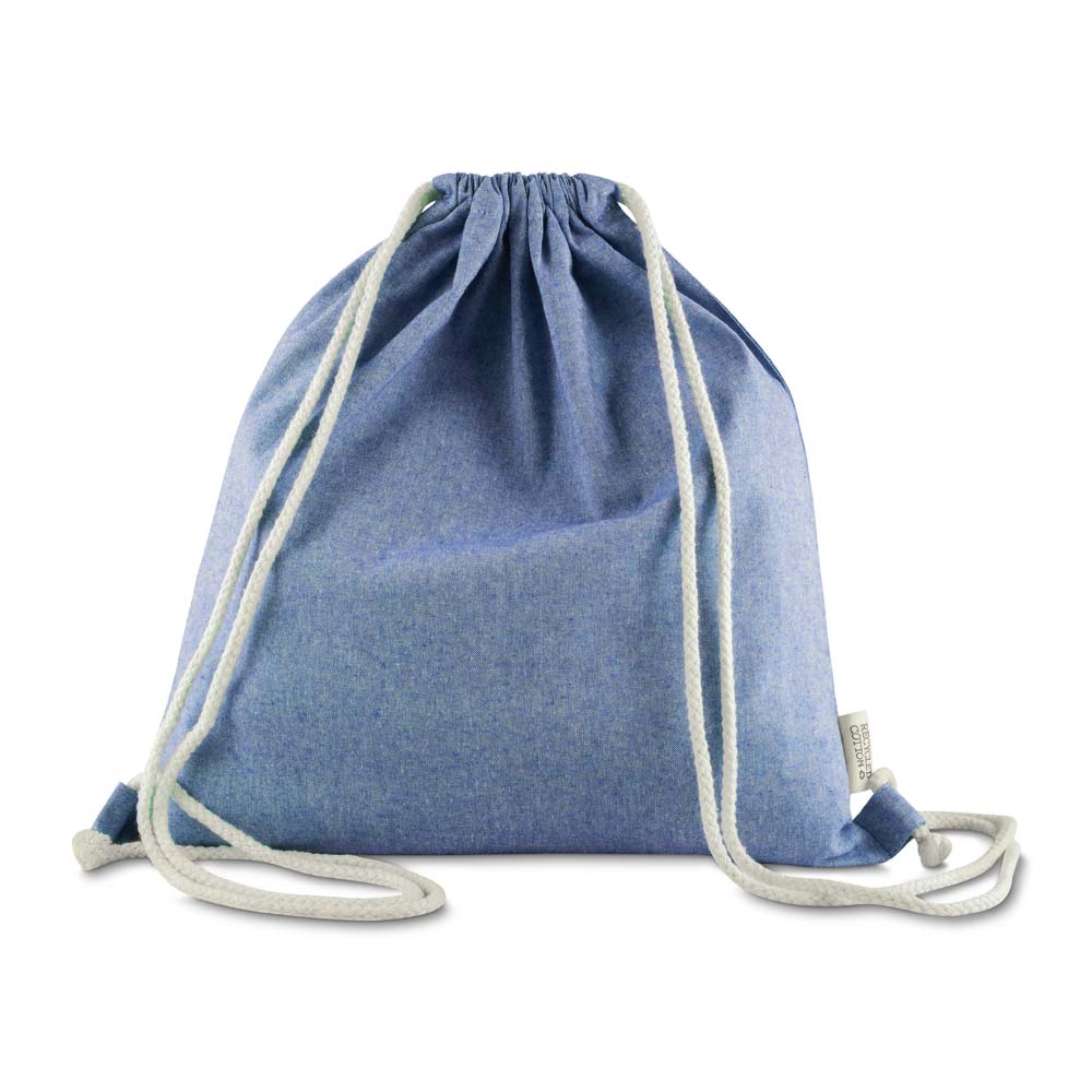 Sacola/mochila em Algodão Mescla Reciclado 140g/m²