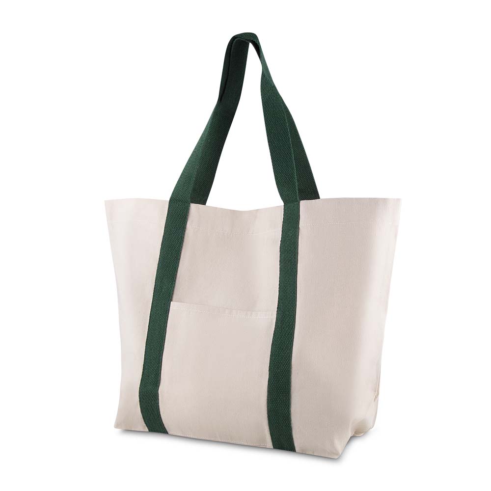 Sacola em Algodão Reciclado 255g/m² — cor Verde