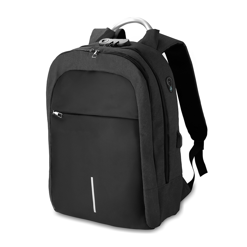 Mochila para Notebook em Poliéster 300d — cor Preto