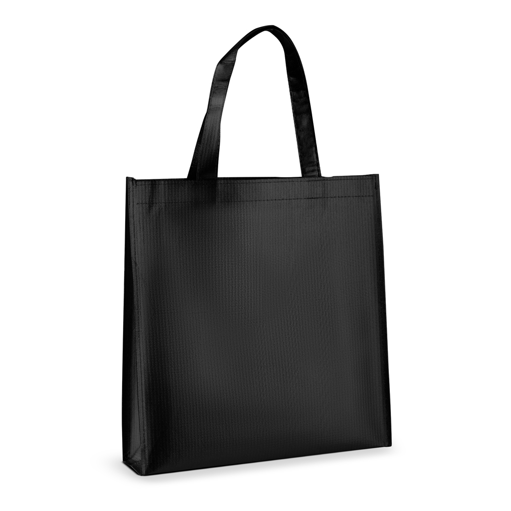 Sacola em Tnt Laminado 90g/m² (34x35x8cm) — cor Preto