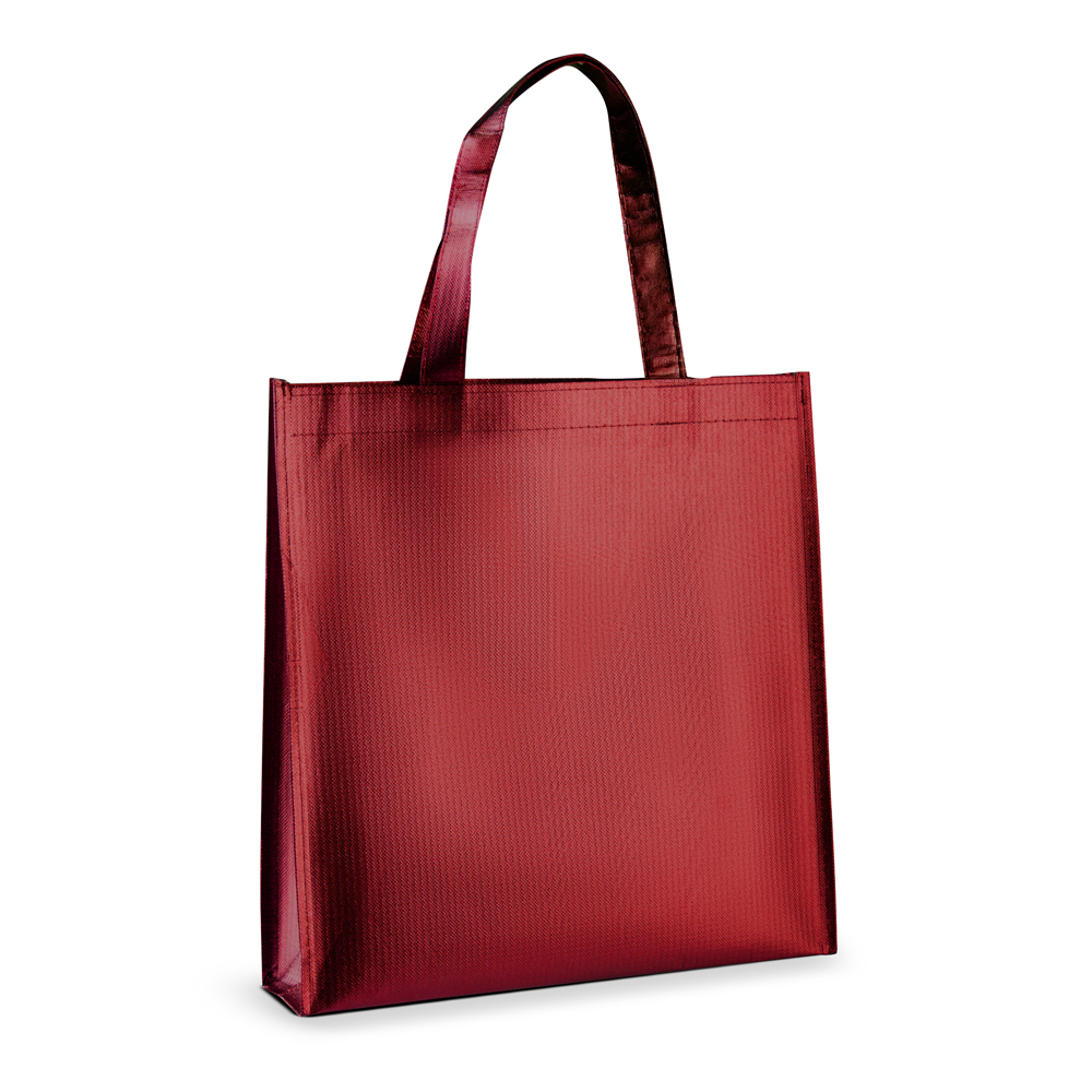Sacola em Tnt Laminado 90g/m² (34x35x8cm) — cor Vermelho