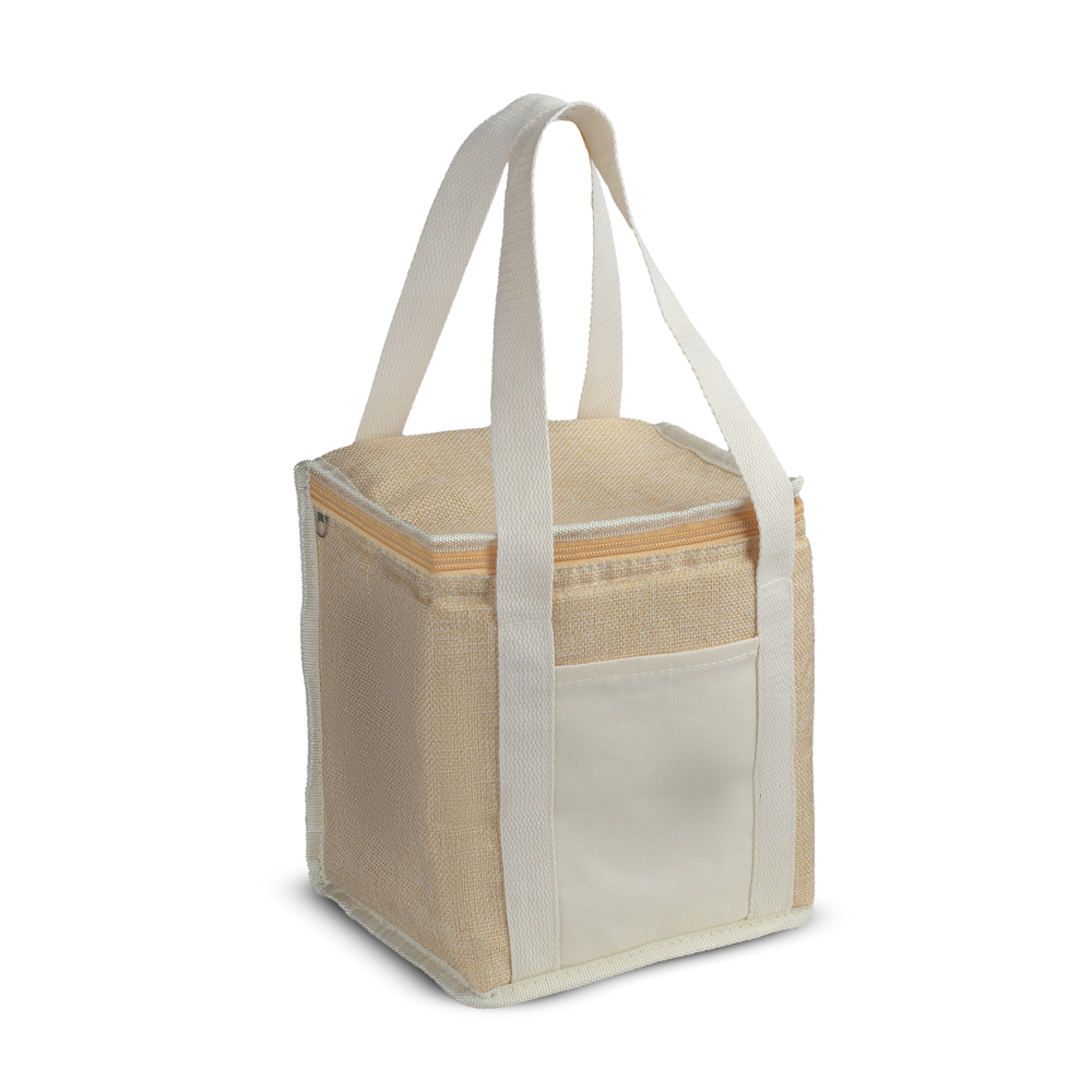 Bolsa Térmica em Algodão e Juta Sintética (21x19x15cm)