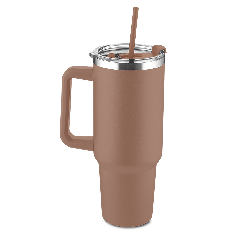 Caneca Térmica em Aço Inox — cor Marrom