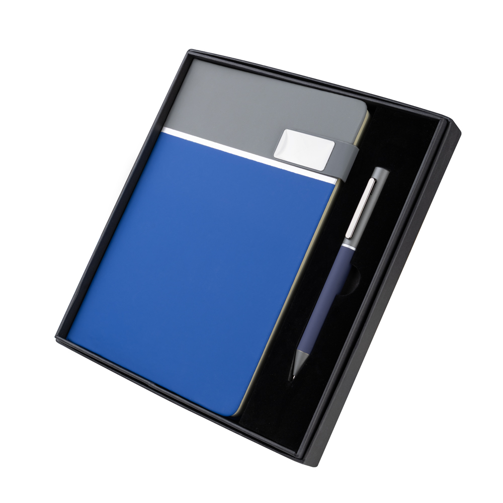 Kit Escritório Caderno A5 com Capa Dura em Pu