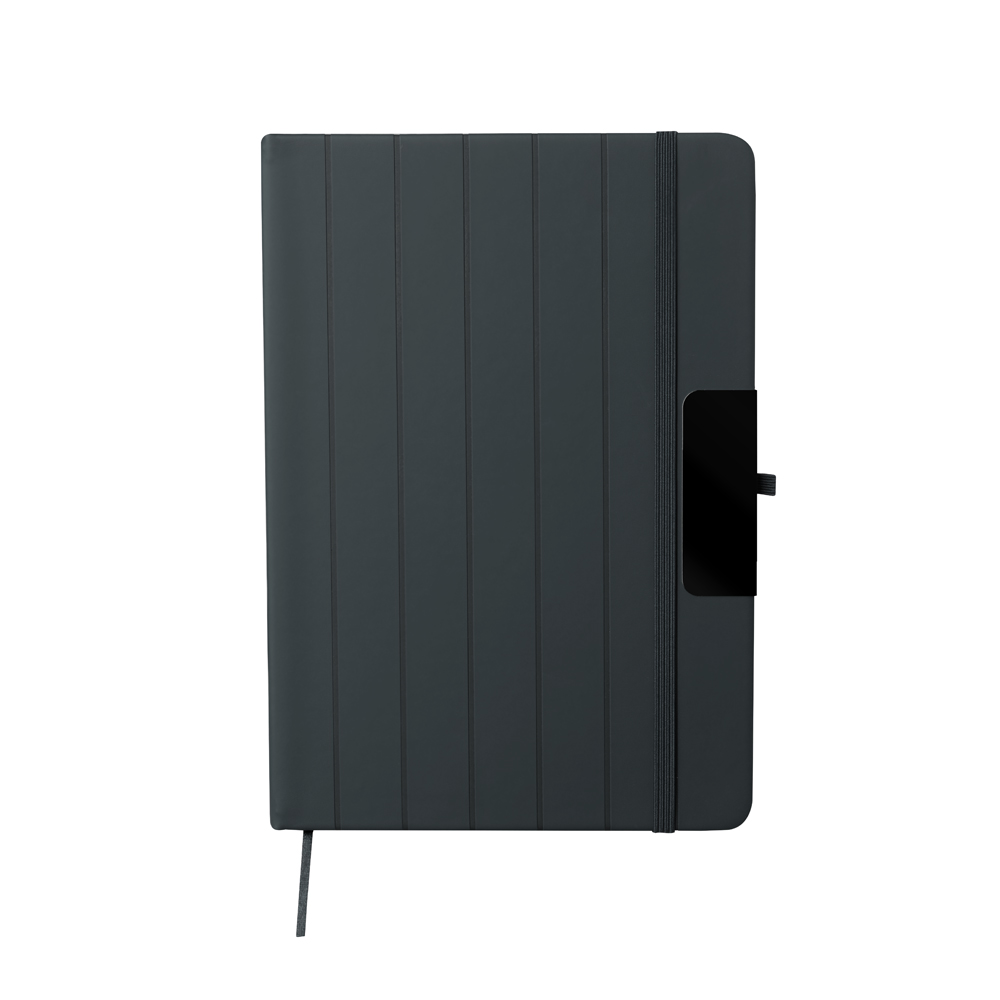Caderno A5 em Pu (21x15cm) — cor Cinza