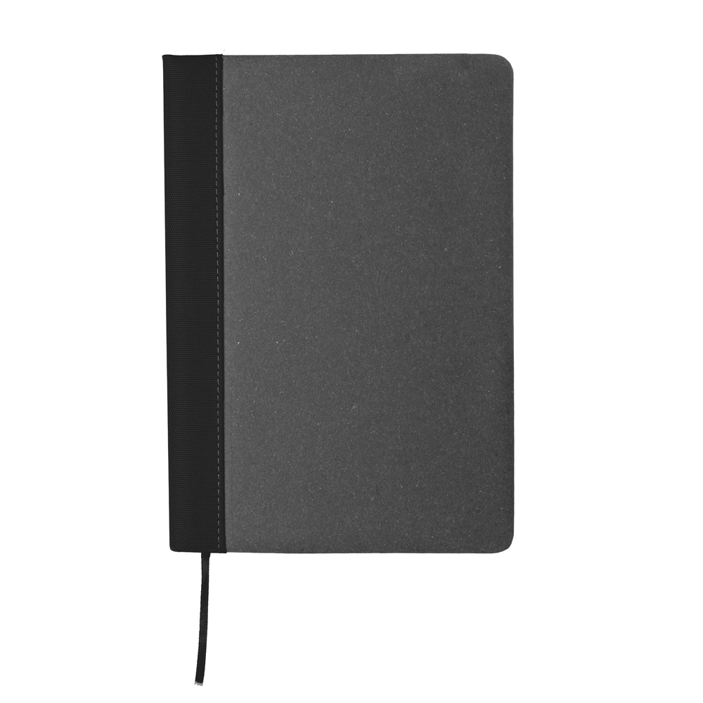 Caderno A5 em Couro Reciclado — cor Preto