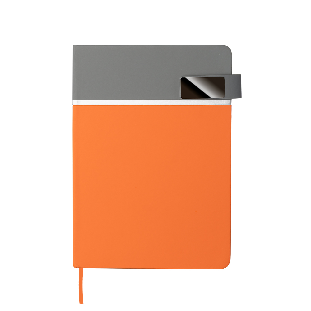 Caderno A5 em Pu (21x15cm) — cor Laranja