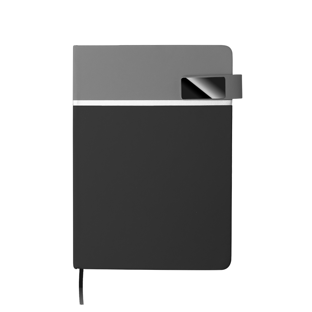 Caderno A5 em Pu (21x15cm) — cor Preto